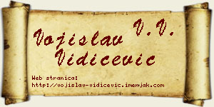 Vojislav Vidičević vizit kartica
